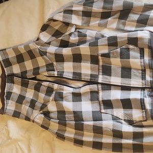 Zip up jacket grey plaid